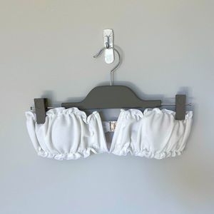 White strapless bikini
